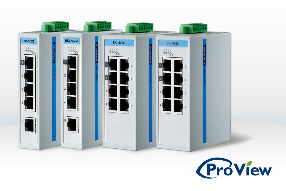 Advantech lance de nouveaux commutateurs gérables SCADA ProView